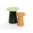 Pemberly Row Contemporary Concrete End Table - Small - Caramel