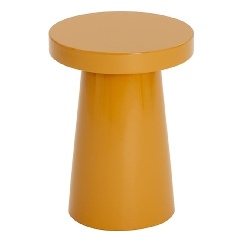 Pemberly Row Contemporary Concrete End Table - Small - Caramel