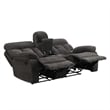 Pemberly Row Modern Polyester Fabric Console Loveseat in Charcoal