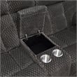 Pemberly Row Modern Polyester Fabric Console Loveseat in Charcoal