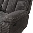 Pemberly Row Modern Polyester Fabric Console Loveseat in Charcoal