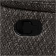 Pemberly Row Modern Polyester Fabric Console Loveseat in Charcoal