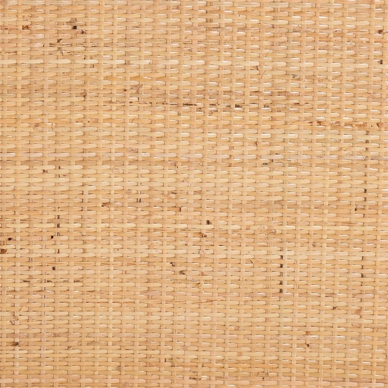 Pemberly Row Contemporary Bohemian Natural Finish Rattan End Table