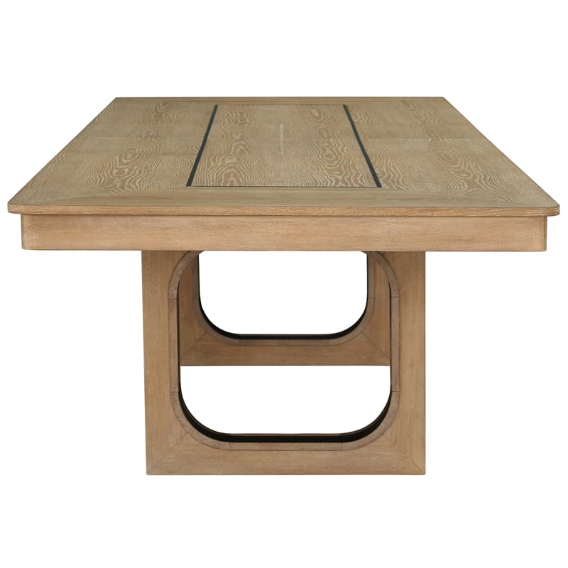 Pemberly Row Traditional Wood Extendable Dining Table in Natural