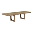 Pemberly Row Traditional Wood Extendable Dining Table in Natural