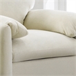 Pemberly Row Modern Cream Colored Chenille Oversized Armchair