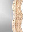 Pemberly Row Bohemian Natural Scallop Rattan Accent Wall Mirror