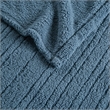 Pemberly Row Contemporary Fabric Full Heated Blanket in Blue