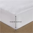 Pemberly Row Contemporary Fabric King Heated Mattress Pad in White