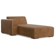 Pemberly Row Left-Facing Modular Sectional Sofa in Genuine Leather