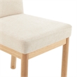 Pemberly Row Fabric Low-Back Dining Chair in Beige (Set of 2)