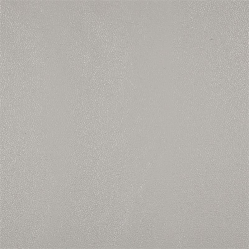 Pemberly Row Contemporary Leather Double Reclining Sofa in Silver