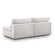 Pemberly Row Down Filled Overstuffed 2-Piece Armless Sectional Loveseat