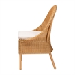 Pemberly Row Modern Bohemian Light Honey Rattan Dining Chair