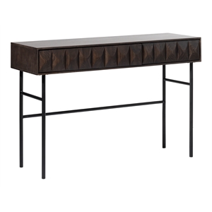 Pemberly Row Modern 46&quot Wide 2-Drawer Console Table - Espresso Oak
