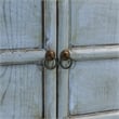 Pemberly Row 4-Door Reclaimed Pine Wood Blue Sideboard Buffet
