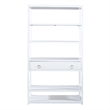 Pemberly Row Contemporary East End Wood Accent Bookcase in White