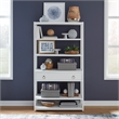 Pemberly Row Contemporary East End Wood Accent Bookcase in White