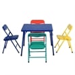 Pemberly Row Modern Colorful Kids Set - One Table and 4 Chairs
