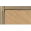 Pemberly Row Wood Console Cabinet in Natural Oak Sunburst and Taupe Champaign