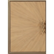Pemberly Row Wood Console Cabinet in Natural Oak Sunburst and Taupe Champaign