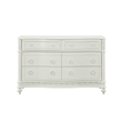 Pemberly Row Transitional Wood 6 Drawers Dresser in Ivory Finish