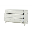 Pemberly Row Transitional Wood 6 Drawers Dresser in Ivory Finish