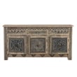 Pemberly Row 3-drawer 3-door Solid Wood Sideboard in Beige/Black
