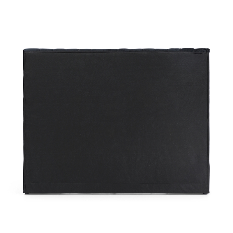 Pemberly Row Queen Velvet Tufted Upholstered Storage Platform Bed in Black