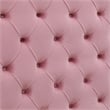 Pemberly Row Queen Size Luxurious Upholstered Velvet Bed in Pink Color