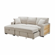 Pemberly Row Modern Boucle Sectional with Left Chaise in Beige