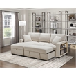 Pemberly Row Modern Boucle Sectional with Left Chaise in Beige
