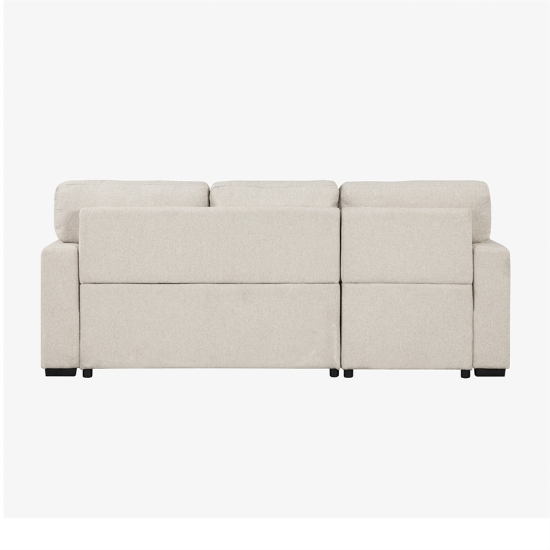 Pemberly Row Modern Boucle Sectional with Left Chaise in Beige