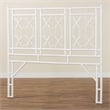 Pemberly Row Bohemian White Rattan Queen Size Standalone Headboard