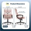 Pemberly Row Comfort Executive Office Chair Ergonomic with Pink Bonded Leather