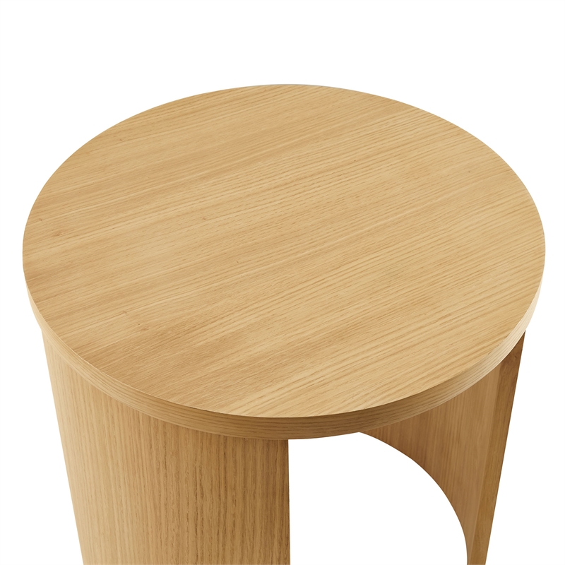 Pemberly Row Modern / Contemporary Wood End Table in Oak Finish