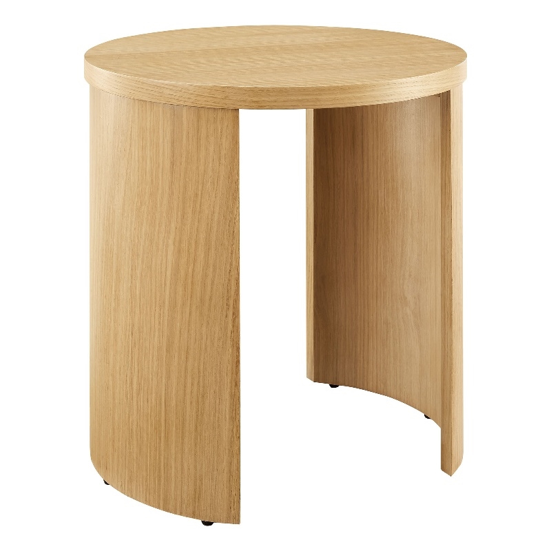 Pemberly Row Modern / Contemporary Wood End Table in Oak Finish