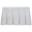 Pemberly Row Modern Bohemian White Scallop Rattan Console Table
