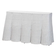 Pemberly Row Modern Bohemian White Scallop Rattan Console Table
