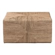 Pemberly Row Contemporary Japandi Natural Seagrass Coffee Table