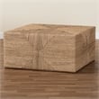 Pemberly Row Contemporary Japandi Natural Seagrass Coffee Table