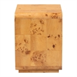 Pemberly Row Modern Natural Real Burl Wood 1-Drawer Nightstand