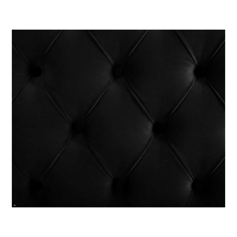 Pemberly Row Modern Solid Wood Tufted Velvet King Bed in Black