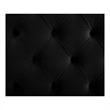 Pemberly Row Modern Solid Wood Tufted Velvet King Bed in Black