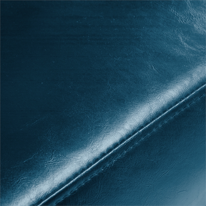 Pemberly Row Armchair Stainless Steel Frame Love Seat & Accent Chair in Blue