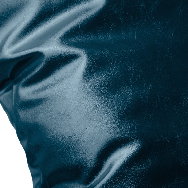 Pemberly Row Armchair Stainless Steel Frame Love Seat & Accent Chair in Blue