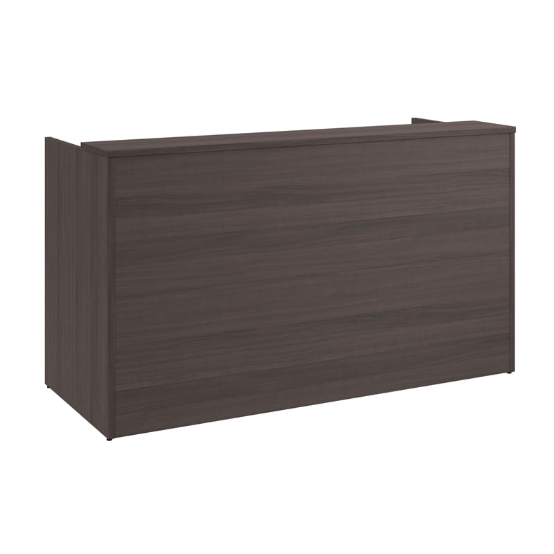 Pemberly Row 72W x 30D Reception Desk w/ Drawers in Storm Gray - Engineered Wood