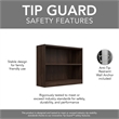 Pemberly Row Small 2 Shelf Bookcase in Black Walnut - Engineered Wood