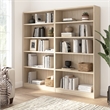 Pemberly Row Tall 5 Shelf Bookcase Set in Natural Elm - Engineered Wood