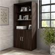 Pemberly Row Tall 5 Shelf Bookcase in Black Walnut - Engineered Wood